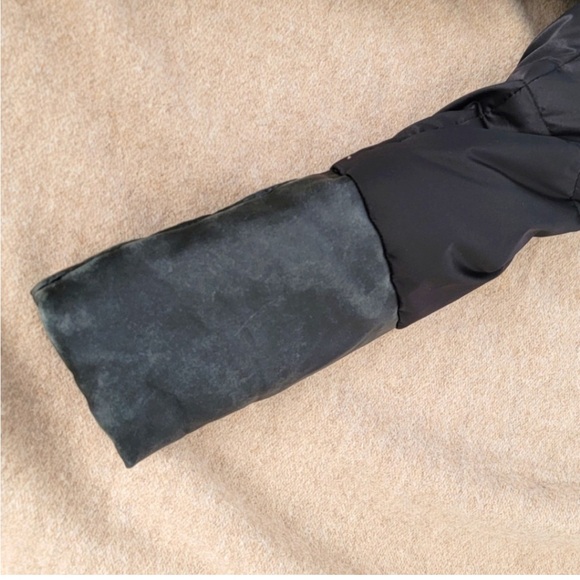 Sandro Paris fur and down puffer. size 2 (Medium) black Marcie - Picture 3 of 7